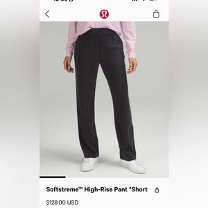 New in Bag, Unopened Lululemon Softstreme High-Rise Pant Short Black